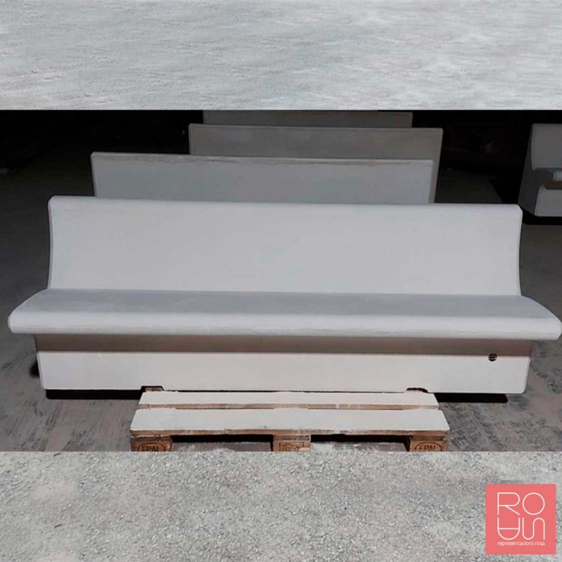 Banc de formigó recta model Lleida